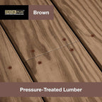 Deck Plus 1-1/4 Inch Epoxy Coated Exterior Wood and Fence Screws #8 x 1-1/4" Torx/Star Drive Included Coarse Thread, Outdoor Rust Resistant Decking Screw, Brown, 5 lb Box, 930 Pieces | 49001