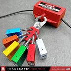 TRADESAFE Lockout Tagout Locks Set - 10 Orange Aluminum Loto Locks, Keyed Different Lock Out Tag Out Padlocks, 2 Keys Per Lockout Padlock, OSHA Compliant