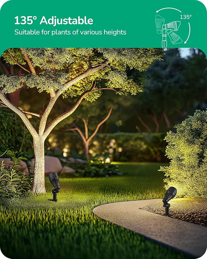 EDISHINE Low Voltage Landscape Lights Kit, 3W 120LM LED Pathway Lights & 3.2W 240LM Spotlights, Seed Glass, 12V Outdoor Landscape Lighting with Connectors, Aluminum Landscape Light for Garden Yard