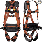 Malta Dynamics Warthog Comfort MAXX - Safety Harness for Construction – Fall Protection Equipment with Removable Belt and Lumbar Support, Side D-Rings, and Padding, OSHA & ANSI Compliant (L-XL)