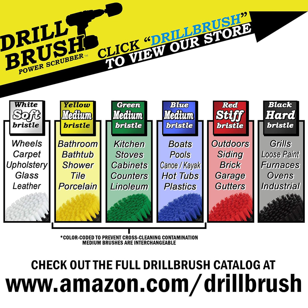 Car Cleaning Supplies - Power Drill Brushes for Cleaning - Detailing Drill Brush Set - Vehicle Carpet Drill Brush - Auto Detailing Brush Set - Upholstery Drill Brush - Home Car Cleaning Accessories