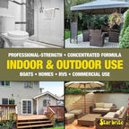 STAR BRITE O/C Mildew Stain Remover - Professional Strength, Quick-Acting, Multi-Surface Cleaner for Outdoor Furniture, Vinyl & Grout - 1 Gallon (054400)