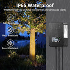 SUNVIE 12 Pack Low Voltage Landscape Lights with 300W Transformer 12-24V LED Landscape Lighting Kit 3000K Waterproof Aluminum Landscape Spotlights with Wire Connectors for House Yard Tree Garden