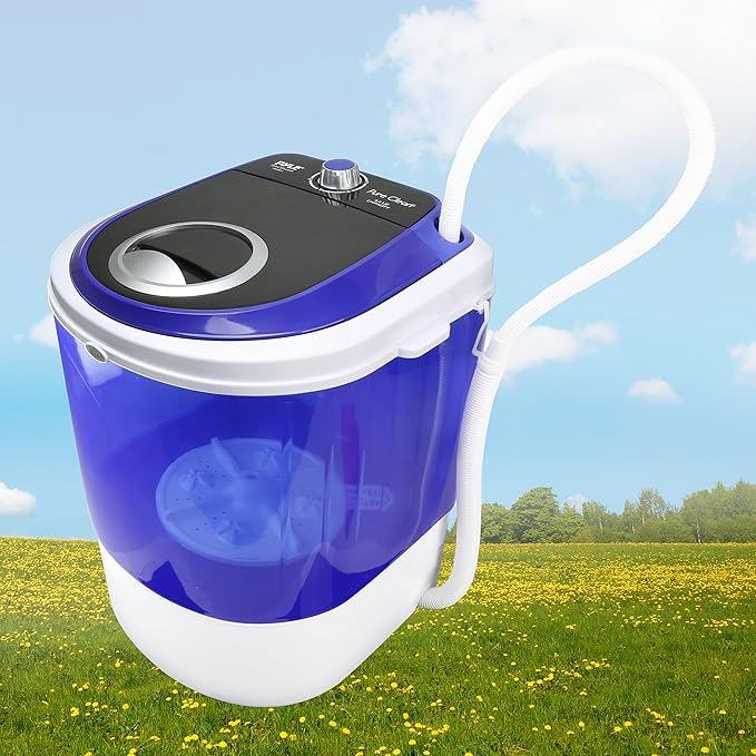 PURE CLEAN PUCWM11.7 Compact Home Washing Machine-Portable Mini Laundry Clothes Washer, Blue