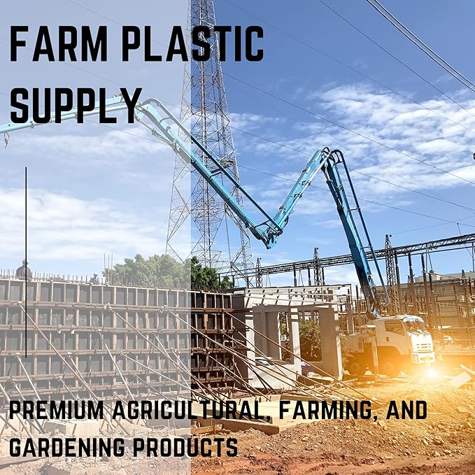 Farm Plastic Supply - Dura Skrim String Reinforced Clear Plastic Sheeting - 6 Mil - (20' x 100') - Reinforced Poly Film Tear Resistant, Weatherproof, Vapor Barrier Polyethylene Roll for Construction