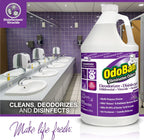 OdoBan Professional Disinfectant and Odor Eliminator Concentrate, Made in the USA, Lavender Scent, 4-Pack, 1 Gallon Each