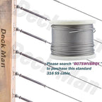 T316-Stainless Steel Adjustable Angle 1/8" Cable Railing Kit/Hardware for Wood Post，Marine Grade (30 Pack)