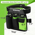 WORKPRO Garden Tool Belt, 5-Pocket Single Side Gardening Tool Pouch with Adjustable Waist Strap, Utility Garden Waist Bag for Women, Ideal for Gardening, Carpentry, and DIY Projects