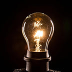 Hometown Evolution, Inc. 50 Foot E26 Outdoor Commercial String Lights with Suspended Socket for Weatherproof Heavy Duty Vintage Outside Lighting - Set of 25 A15 Clear Bulbs