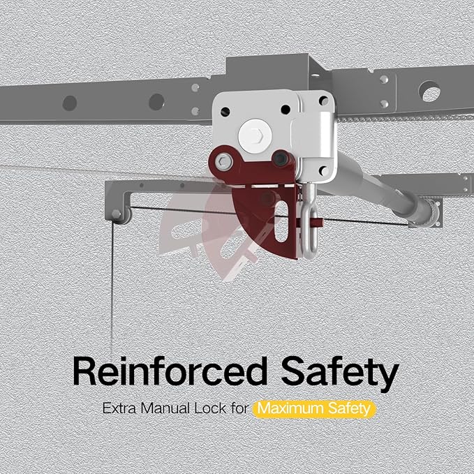 Overhead Garage Storage Rack for 8-10ft Ceiling, Heavy-duty 4x4 FT Garage Ceiling Storage Racks with Safety Lock, Ideal for Storage Mounted Lift System and Storage Organizer, 250lbs Capacity