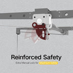 Overhead Garage Storage Rack for 10-12 ft Ceiling, Heavy-duty 4x4 FT Garage Ceiling Storage Racks with Safety Lock, Ideal for Storage Mounted Lift System and Storage Organizer, 250lbs Capacity