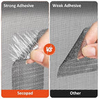 Black Screen Repair Tape, 4" X 180" (15FT) Window Screen Door Repair Kit, Strong Adhesive Fiberglass Patch Tape Mesh