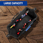 WORKPRO 18-inch Close Top Wide Mouth Storage Tool Bag with Adjustable Shoulder Strap, Sturdy Bottom