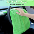 JOYMOOP Microfiber Towels for Cars, 63" x 29.5" Car Drying Towel, Green Reusable Car Towel, Quick Drying Car Microfiber Cleaning Cloth for RVs, SUVs, Trucks