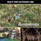 Iron Forge Cable Green 1 to 3 Outdoor Extension Cord Splitter 13 Ft (25 Ft Total Length) - 16 Gauge Power Cord, 3 Prong, 3 Outlets 16/3 SJTW