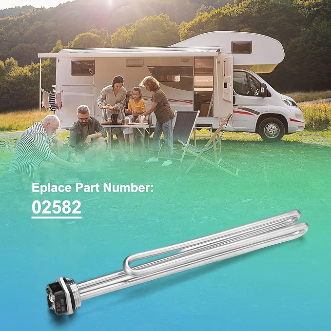 CozyCabin 2Pcs Water Heater Element, 4500W 240V, Screw-in Type, Foldback Type, 02582 Water Heater Heating Elements, Fits most models of Electric Hot Water Heater