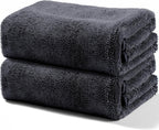 JOYMOOP Microfiber Towels for Cars, 2 Pack 63" x 29.5" Car Drying Towel, Dark Gray Reusable Car Towel, Quick Drying Car Microfiber Cleaning Cloth for RVs, SUVs, Trucks