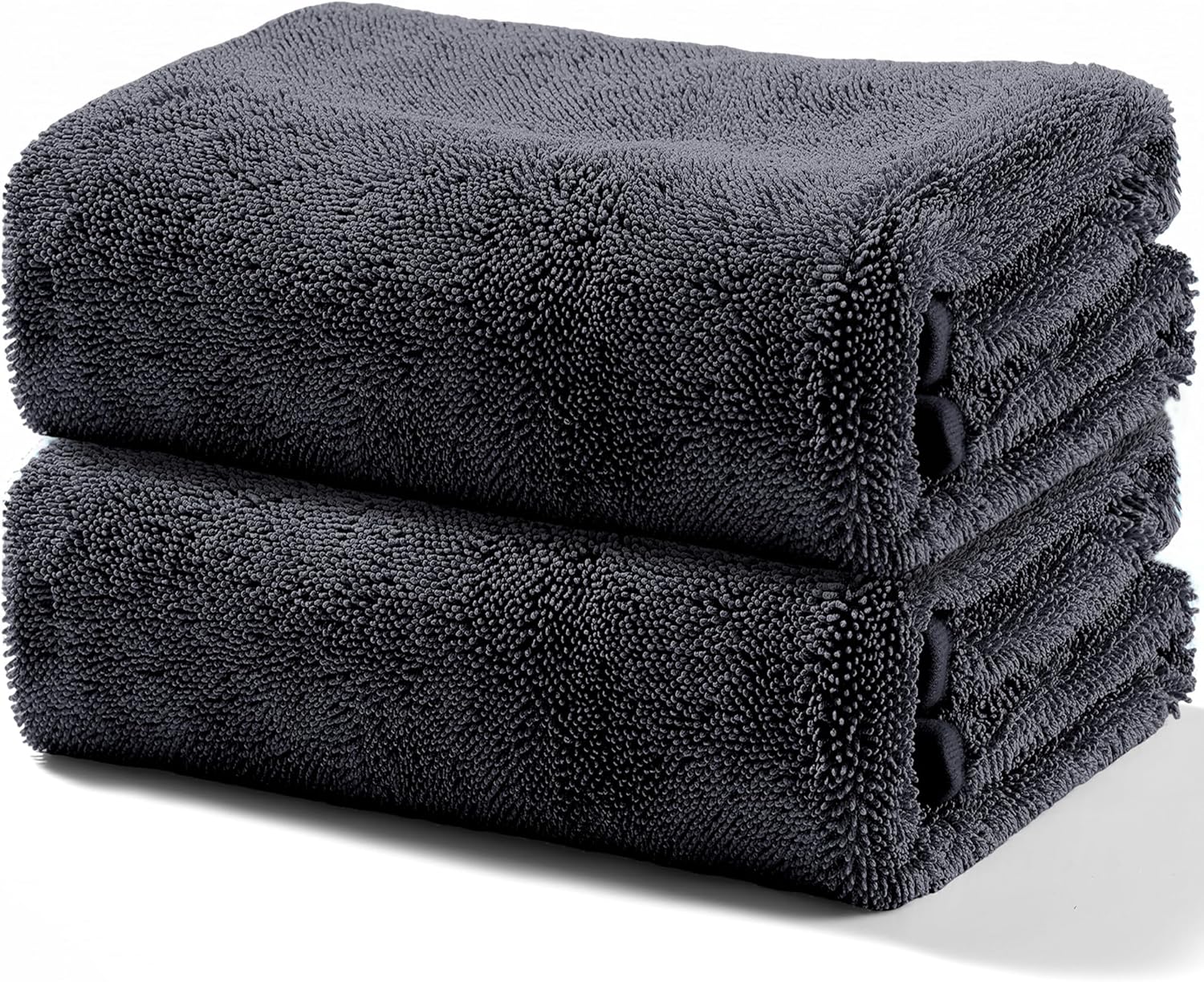 JOYMOOP Microfiber Towels for Cars, 2 Pack 63" x 29.5" Car Drying Towel, Dark Gray Reusable Car Towel, Quick Drying Car Microfiber Cleaning Cloth for RVs, SUVs, Trucks