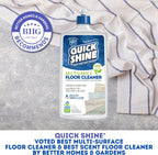 Quick Shine Multi Surface Floor Cleaner 27oz, 2Pk | Ready to Use-Streak Free- No Rinse | Use on Hardwood, Laminate, Luxury Vinyl Plank & Stone | Use in Spray Mops & Vac Mops | Safer Choice Cleaner