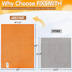 FIXSMITH Microfiber Cleaning Cloth -Pack of 8, Highly Absorbent Cleaning Rags(Grey&Orange), 16"X12" All Purpose Cleaning Towels for Housekeeping, Kitchen, Car, Reusable Microfiber Towels