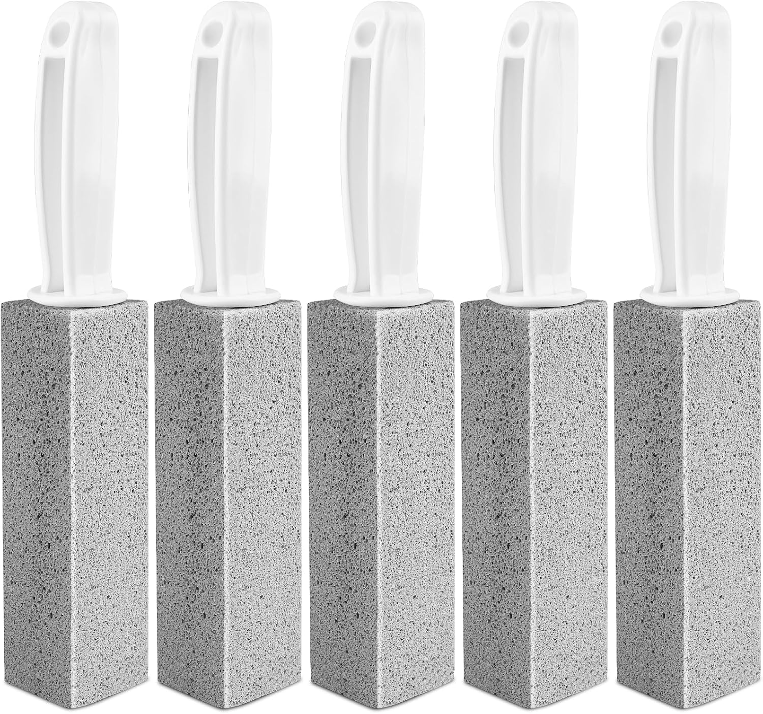 Toilet Pumice Stone With Handle, 5 Pack Pumice Stone Toilet Bowl Cleaner, Hard Water Toilets Ring Remover for Cleaning Toilets, Bathtubs, Stove, Grills, Swimming Pools, Sinks