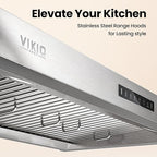 42 inch Range Hood,900 CFM Powerful Vent Hood,Under Cabinet Range Hood with 1.5 Sones Quiet, Gesture Control+Delay Shutdown,Stainless Steel Hood Vents for Kitchen,Dishwasher-Safe Filters