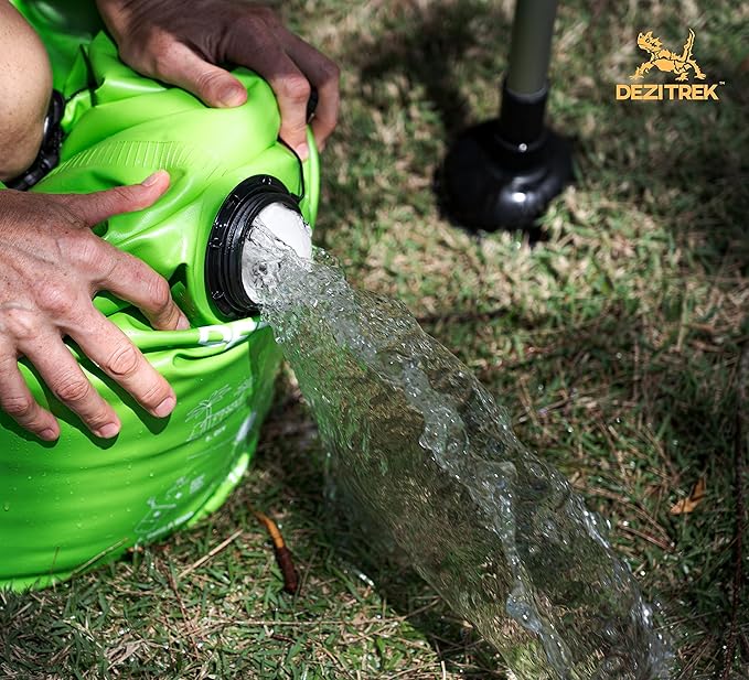 One Hand Wash Bag and Plunger Set - Off Grid Washing Machine Non Electric for Camping Travel | Eco Friendly Portable Manual Clothes