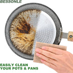 24 Pack Natural Scrub Kitchen Sponges - Coconut Husk Non Abrasive Scouring Pads - Multipurpose Scrubbing for Dishes - Heavy Duty Dishes, Pan and Pot Scrubbers for Kitchen Non Scratch