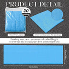 Maxcheck 100 Pcs Sticky Tack Cloth Woodworking Painters Wax and Silicone Free Tack Cloths for Removing Dust Rags Automotive Painting for Automotive, 18 x 36'' (Blue)