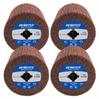 4" Burnishing Drum, 100x100mm, Fine Grit 180, A/O, for Metalwork Surface Polishing