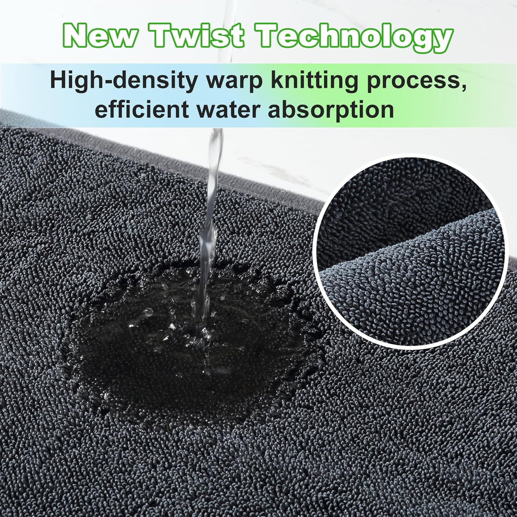 JOYMOOP Microfiber Towels for Cars, 35.4" x 23.6" Car Drying Towel, Dark Gray Reusable Car Towel, Quick Drying Car Microfiber Cleaning Cloth for RVs, SUVs, Trucks