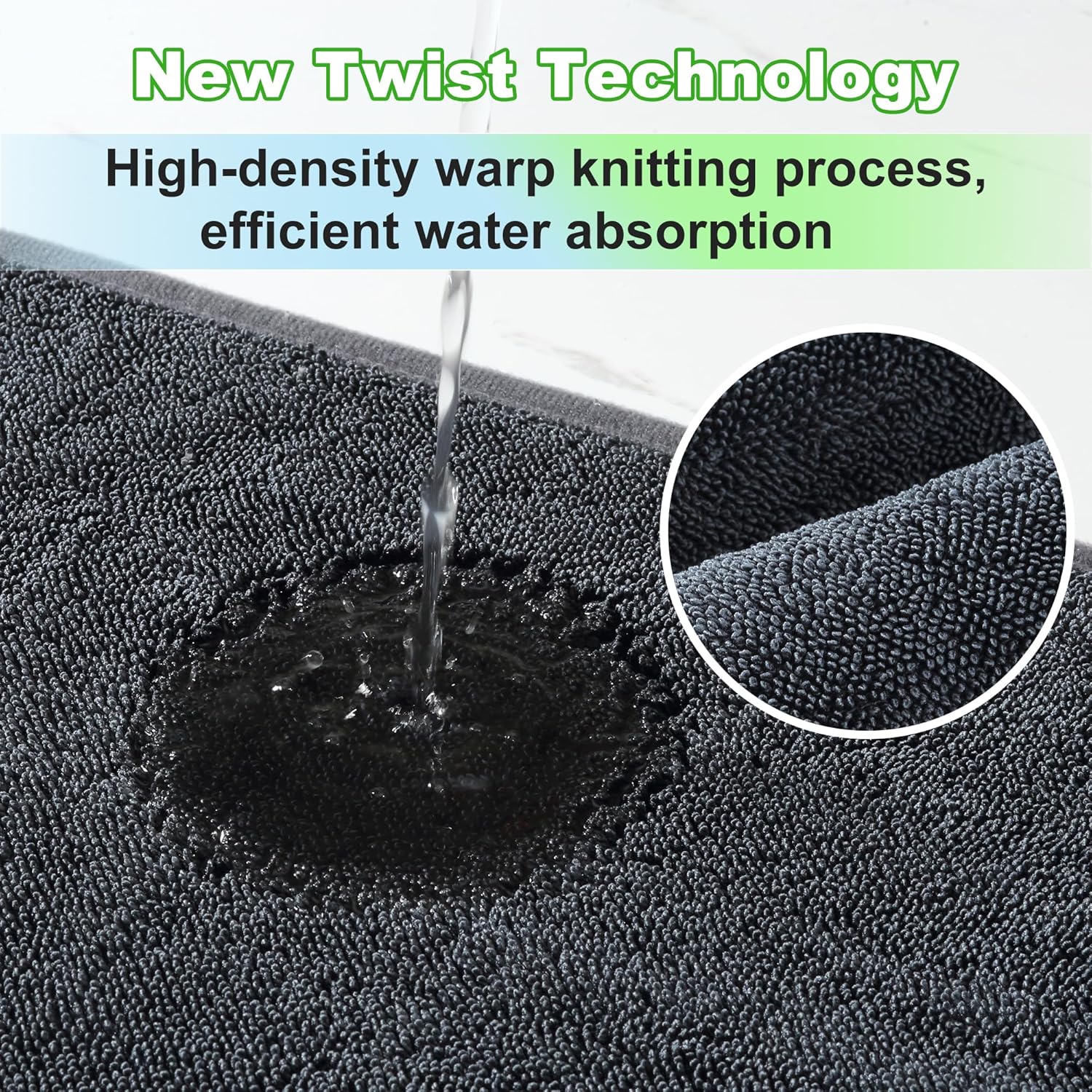 JOYMOOP Microfiber Towels for Cars, 35.4" x 23.6" Car Drying Towel, Dark Gray Reusable Car Towel, Quick Drying Car Microfiber Cleaning Cloth for RVs, SUVs, Trucks