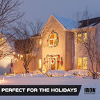 IRON FORGE CABLE 12 Gauge Extension Cord 25 Ft Lighted End - 12 AWG Heavy Duty Extension Cord with 3 Prong, Industrial Grade Green Outdoor Cable 12/3 SJTW for Major Appliances & HVAC, US Veteran Owned