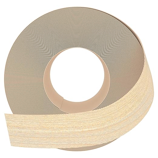 GSCIT Club Maple Edge Banding, 1 1/2 inch x 50ft Wood Edge Banding Pre-glued Flexible, Veneer Tape Banding for Cabinet Repair Furniture Restoration
