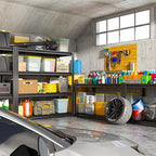 Raybee 40" W Garage Shelving 2000 LBS Storage Shelves 4 Tier Heavy Duty Shelving Adjustable Metal Shelves for Garage,Basement, Warehouse, 40" W x19 D x57 H