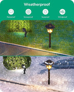 EDISHINE Low Voltage Landscape Lights Kit, 3W 120LM LED Pathway Lights & 3.2W 240LM Spotlights, Seed Glass, 12V Outdoor Landscape Lighting with Connectors, Aluminum Landscape Light for Garden Yard