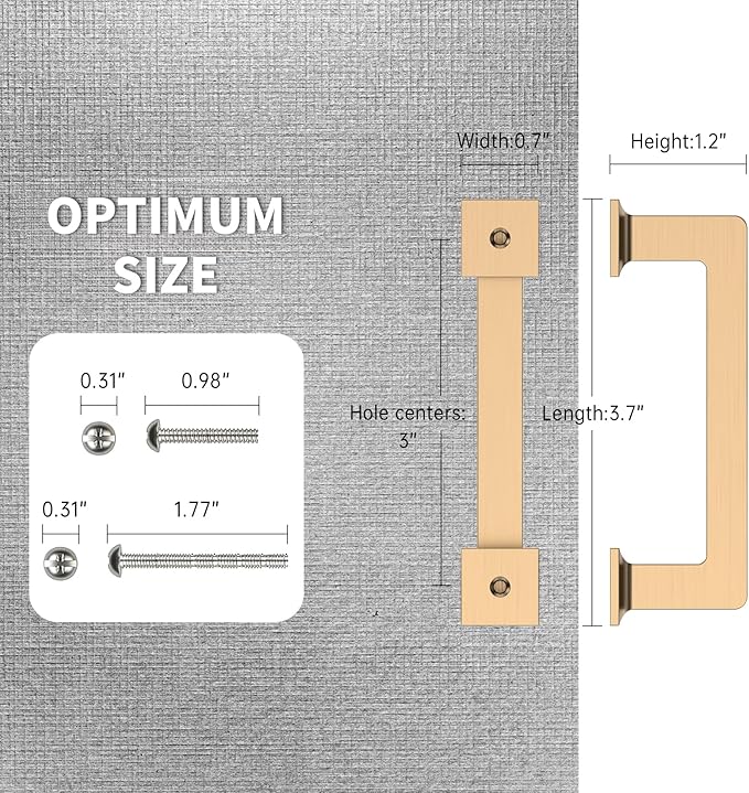 FILTA 3 Inch(76mm) Hole Centers Champagne Bronze Cabinet Pulls(Set of 10),Champagne Cabinet Pulls Zinc Alloy Kitchen Cabinet Handles Cabinet Hardware for Cabinets Cupboard Drawer