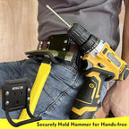 MUTUACTOR Hammer Holder for Belt Clip,Heavy Duty Tough Tool Clip for Drill Holder,1 Set Quickly Access Tool Belt Hammer Holder for Power Drill Drivers Heavy Duty Hatchet Hammers Mallets