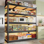 REIBII 48" W Garage Shelving Heavy Duty, 3000LBS Storage Shelves, 5-Tier Adjustable Metal Shelving, Garage Shelves Sturdy Industrial Shelf, Easy Assemble, 72" H x 48" W x 18" D