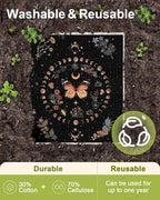 6 Pack Swedish Dishcloths for Kitchen - Reusable Dish Cloths for Washing Dishes Absorbent Cute Funny Kitchen Towels Cleaning Sponge, Moon Butterfly