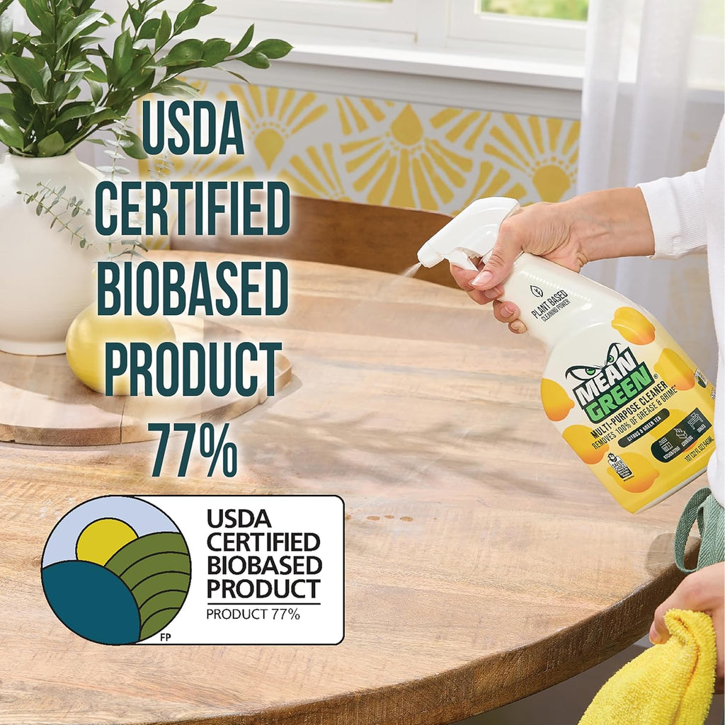 Mean Green Non-Concentrated Ready-to-Use Multi-Purpose Cleaner, Citrus & Green Tea, 32 Ounce 3ct
