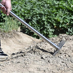 4-in-1 Garden Hoe Tool and Weeder, 56 Inch Ergonomic Long Handle Cultivator with Sharp Stainless Steel Blade, Heavy Duty Garden Hand Tiller for Weeding, Digging, Loosening Soil,Removing Moss