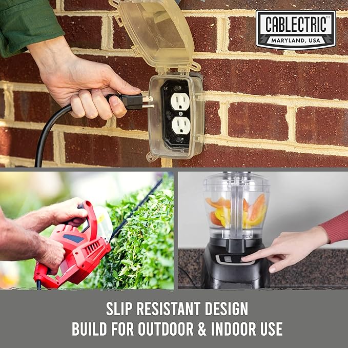 6 Ft Heavy Duty Extension Cord, SJTOW Oil Resistant 12/3 Outdoor Extension Cord with 3 Prongs, Flame Retardant, Black Electrical Cable for Outside, Farm, Ranch, American Owned