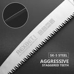 REXBETI Folding Saw, Heavy Duty 11 Inch Extra Long Blade Hand Saws for Wood Camping, Dry Wood Pruning Saws With Hard Teeth, Quality SK-5 Steel