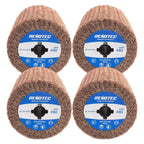 4" Burnishing Wheel 4 Pack, Wire Drawing on Metal, 100x100mm, Coarse Grit 80, Polishing & Satin Finishing