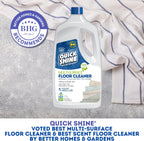Quick Shine Multi Surface Floor Cleaner 64oz, Ready to Use-Streak Free-No Rinse, Use on Hardwood, Laminate, Luxury Vinyl Plank & Stone, Use in Spray Mops & Vac Mops, Safer Choice Cleaner