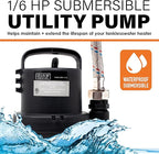 DrainX Tankless Water Heater Flush Kit with Gallon of Certified Liquid Descaling Solution for 4 Uses and 1/6HP Extra Strength Pump