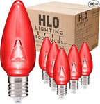 HLO Lighting Smooth C9 Christmas Lights | Red LED Bulbs for Indoor & Outdoor Christmas Decor | Set of 500