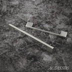 Alzassbg 10 Pack Brushed Satin Nickel Cabinet Pulls, 6.3 Inch(160mm) Hole Centers Rectangle Cabinet Handles Kitchen Pulls for Drawers and Cabinets AL3051SN
