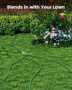 SURAIELEC Outdoor Extension Cord with Multiple Outlets, (5+5+5+5) 20FT Total,10FT End to End, 1-3 Multi Plug Splitter, 16/3C SJTW, for Landscape, Christmas Lights, Halloween Decorations, Green